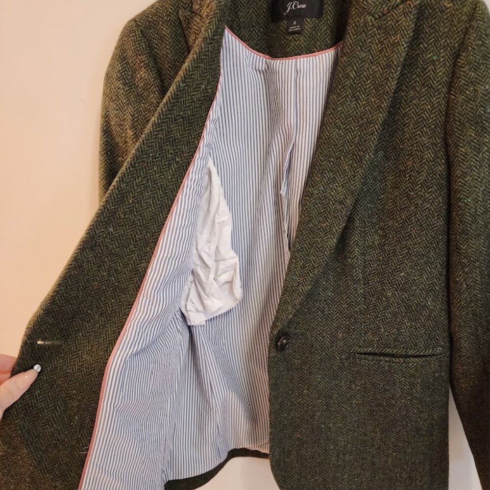 J. Crew Green English Wool Blazer - Picture 8 of 8